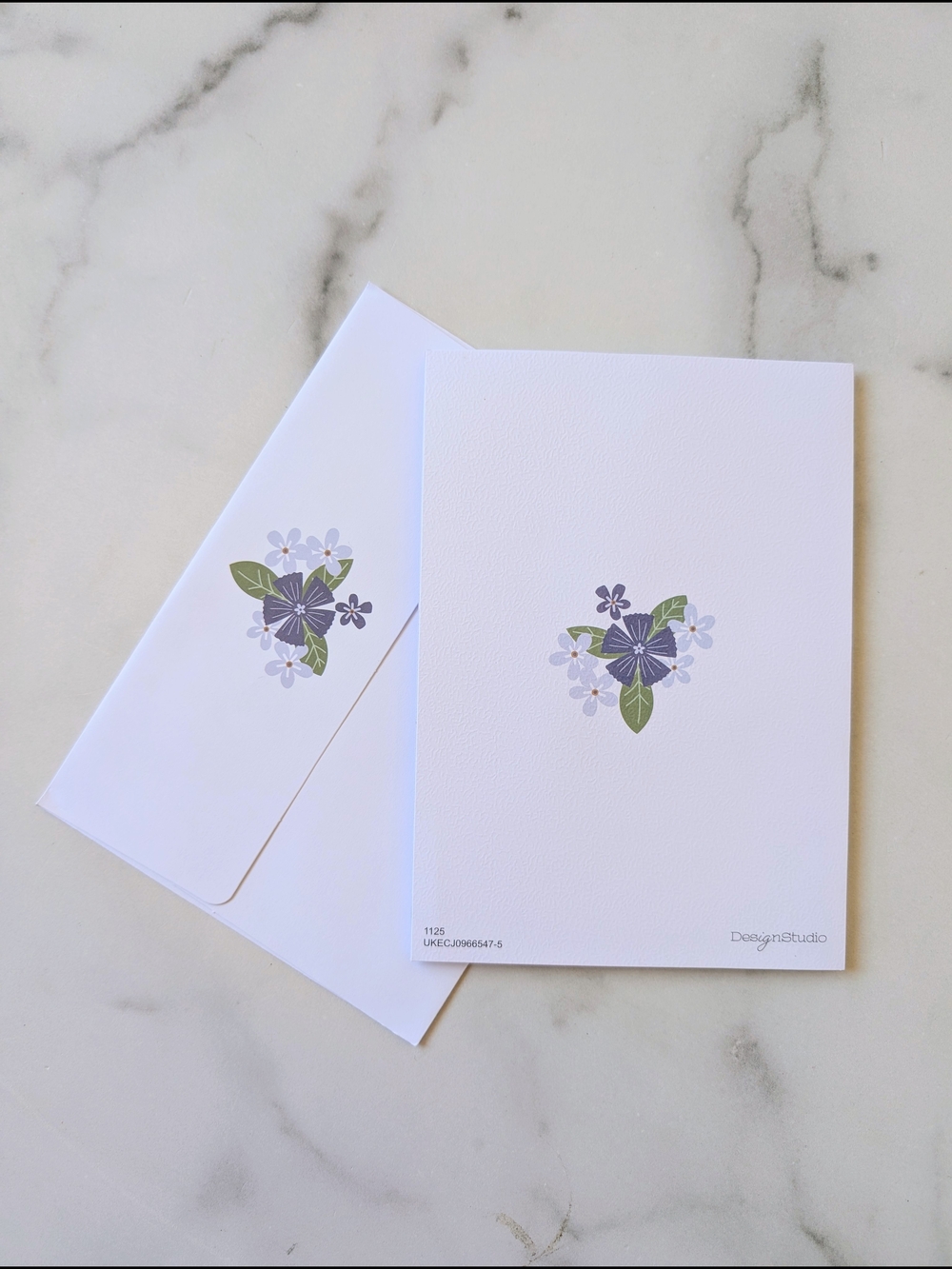 Thinking of You Floral Wooden Accent Card - Blue and White - Picture 3 of 3